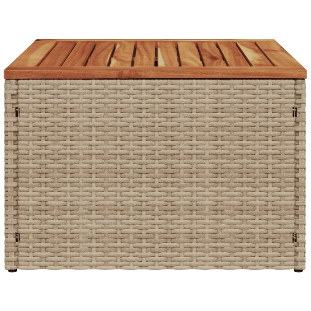 vidaXL Tuintafel 55x55x37 cm poly rattan en acaciahout beige