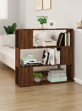 VidaXL Boekenkast/kamerscherm 100x24x94 cm bruin eikenkleur