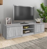 vidaXL Tv-meubel 140x40x35,5 cm bewerkt hout grijs sonoma eikenkleurig