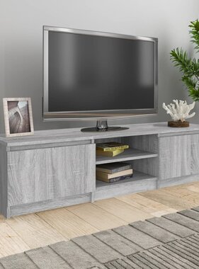 vidaXL Tv-meubel 140x40x35,5 cm bewerkt hout grijs sonoma eikenkleurig