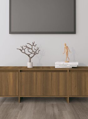 vidaXL Tv-meubel 120x30x40,5 cm bewerkt hout bruin eikenkleur