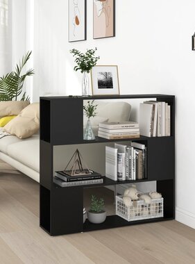 VidaXL Boekenkast/kamerscherm 100x24x94 cm zwart