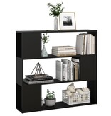 VidaXL Boekenkast/kamerscherm 100x24x94 cm zwart