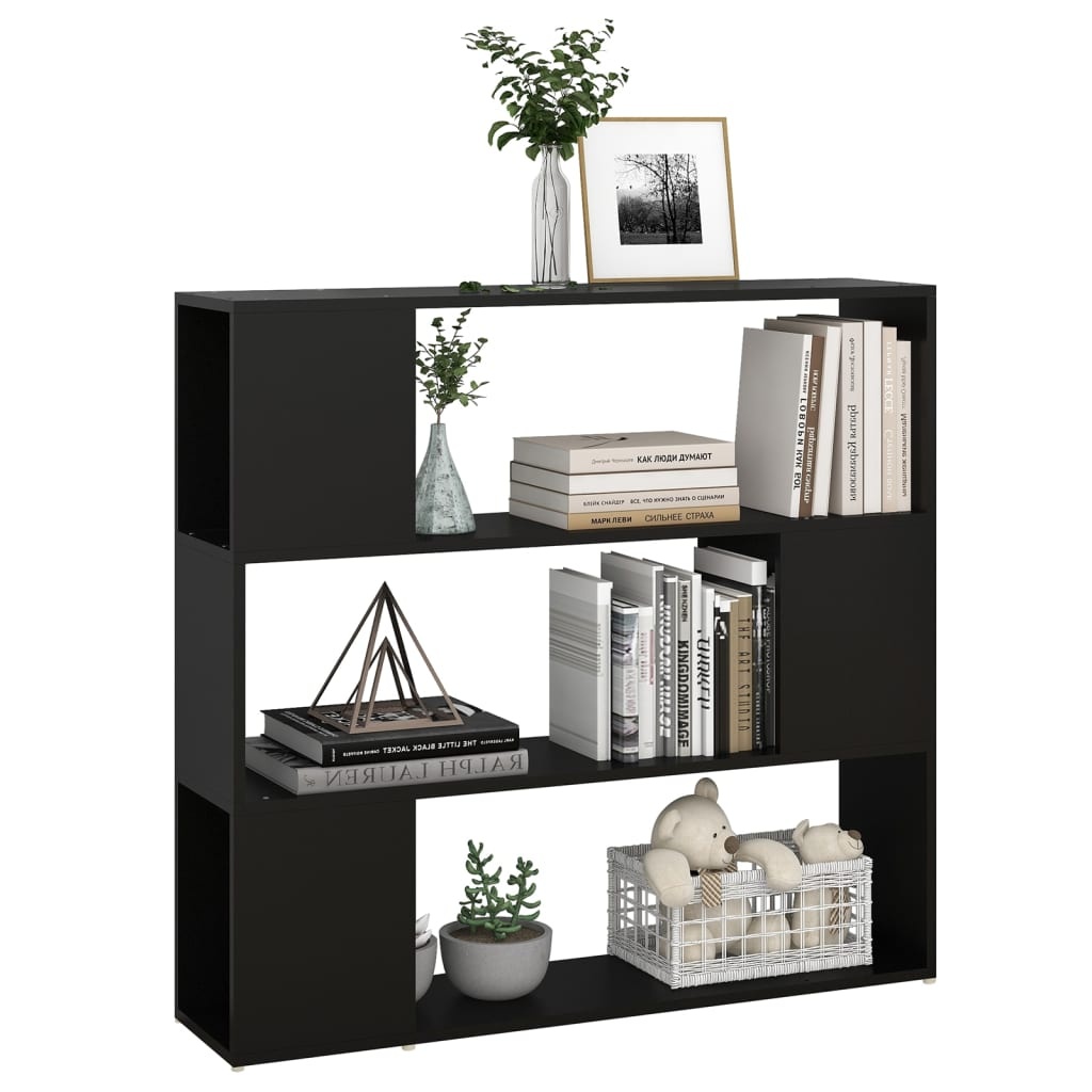 VidaXL Boekenkast/kamerscherm 100x24x94 cm zwart