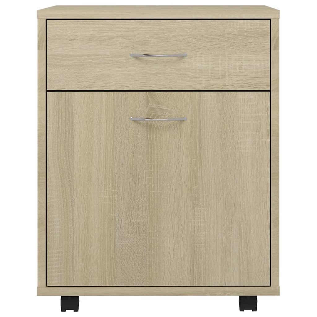 VidaXL Kast verrijdbaar 45x38x54 cm spaanplaat sonoma eikenkleurig