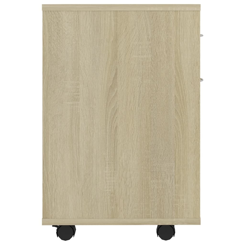 VidaXL Kast verrijdbaar 45x38x54 cm spaanplaat sonoma eikenkleurig