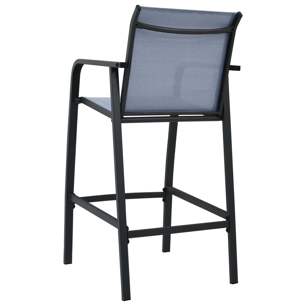 VidaXL Tuinbarstoelen 2 st textileen grijs