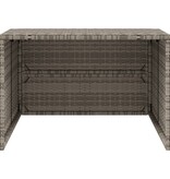 vidaXL Garage voor robotmaaier 86x90x52/57 cm poly rattan grijs