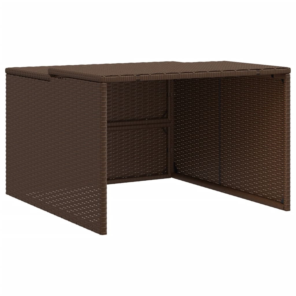 vidaXL Garage voor robotmaaier 86x90x52/57 cm poly rattan bruin