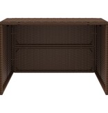 vidaXL Garage voor robotmaaier 86x90x52/57 cm poly rattan bruin