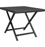 vidaXL Tafel inklapbaar 45x35x32 cm poly rattan zwart