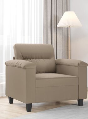 vidaXL Fauteuil 60 cm microvezelstof taupe