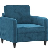 vidaXL Fauteuil 60 cm fluweel blauw