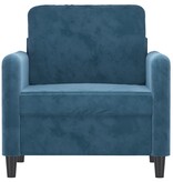 vidaXL Fauteuil 60 cm fluweel blauw