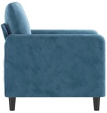 vidaXL Fauteuil 60 cm fluweel blauw