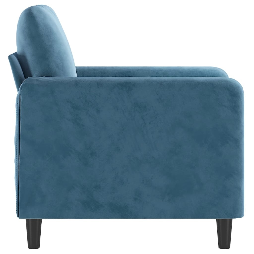 vidaXL Fauteuil 60 cm fluweel blauw