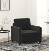 vidaXL Fauteuil 60 cm fluweel zwart