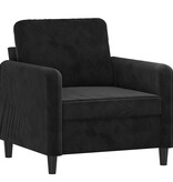 vidaXL Fauteuil 60 cm fluweel zwart