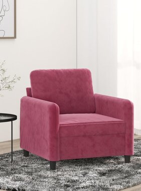 vidaXL Fauteuil 60 cm fluweel wijnrood