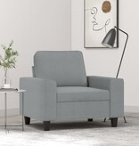 vidaXL Fauteuil 60 cm stof lichtgrijs