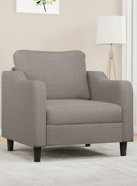 vidaXL Fauteuil 60 cm stof taupe