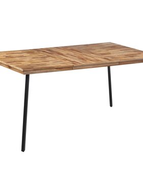 vidaXL Eettafel 169x98,5x76 cm massief teakhout