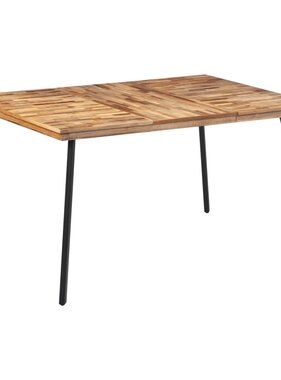 vidaXL Eettafel 148x97x76 cm massief teakhout