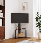 vidaXL Tv-standaard hoek 2-laags voor 32-70 inch zwart