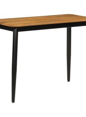 vidaXL Eettafel 112x52x76 cm massief mangohout en ijzer