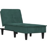 vidaXL Chaise longue fluweel donkergroen