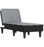 vidaXL Chaise longue stof lichtgrijs