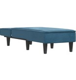 vidaXL Chaise longue fluweel blauw