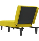 vidaXL Chaise longue fluweel geel