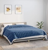 vidaXL Verzwaringsdeken 235x290 cm 15 kg stof blauw