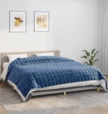 vidaXL Verzwaringsdeken 235x290 cm 11 kg stof blauw