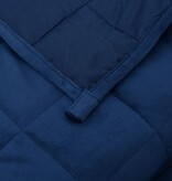 vidaXL Verzwaringsdeken 200x225 cm 9 kg stof blauw