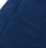 vidaXL Verzwaringsdeken 200x200 cm 13 kg stof blauw