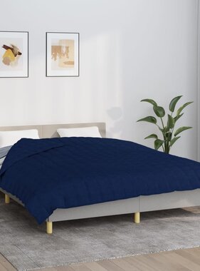 vidaXL Verzwaringsdeken 220x235 cm 15 kg stof blauw