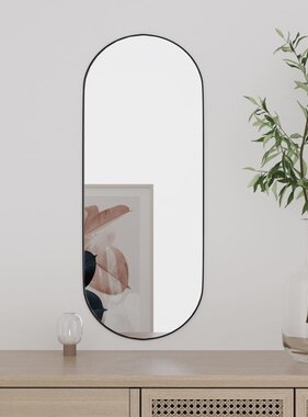 vidaXL Wandspiegel 20x50 cm ovaal glas