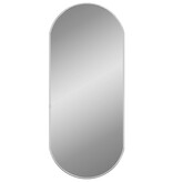 vidaXL Wandspiegel 70x30 cm ovaal zilverkleurig