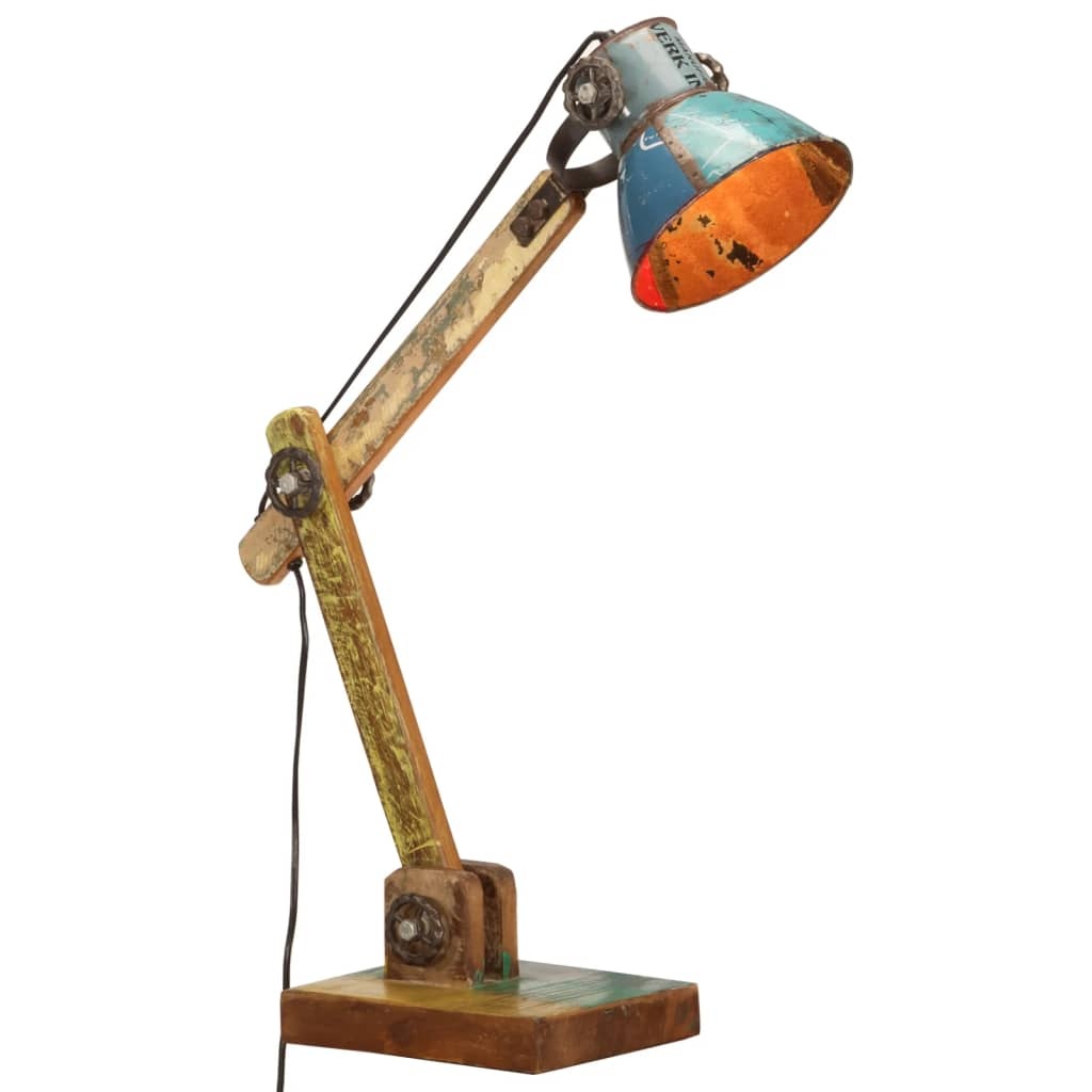 vidaXL Bureaulamp industrieel rond E27 23x18x95 cm meerkleurig