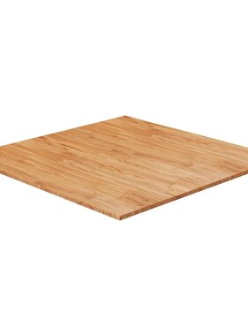 vidaXL Tafelblad vierkant 90x90x2,5 cm massief eiken lichtbruin