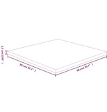 vidaXL Tafelblad vierkant 90x90x2,5 cm massief eiken lichtbruin