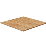 vidaXL Tafelblad vierkant 80x80x1,5cm massief eiken lichtbruin