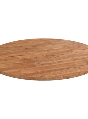 vidaXL Tafelblad rond Ø40x1,5 cm bewerkt massief eikenhout lichtbruin