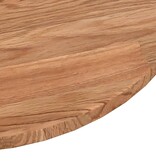 vidaXL Tafelblad rond Ø40x1,5 cm bewerkt massief eikenhout lichtbruin