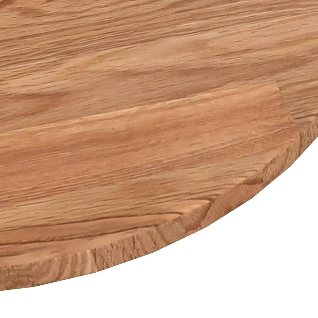 vidaXL Tafelblad rond Ø40x1,5 cm bewerkt massief eikenhout lichtbruin