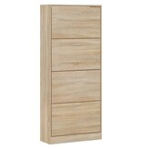 vidaXL Schoenenkast 63x24x147 cm bewerkt hout sonoma eikenkleurig