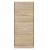 vidaXL Schoenenkast 63x24x147 cm bewerkt hout sonoma eikenkleurig