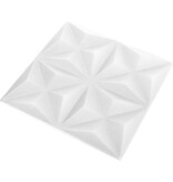 vidaXL 12 st Wandpanelen 3D 3 m² 50x50 cm origamiwit